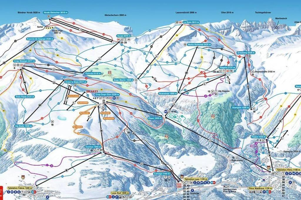 2.5 Room Apartment In Center Of Flims. Ski In/Out Eksteriør billede